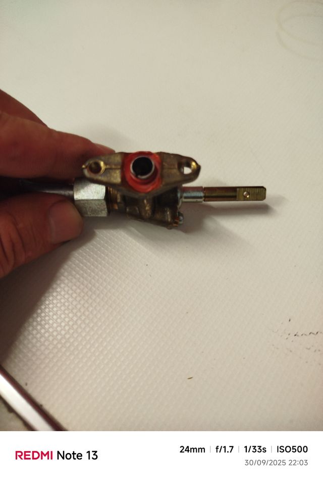 Grifo Gas Cocina TEKA Eje 6mm