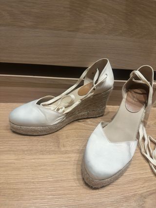 Cuña Pitusas Blanco/Champagne Talla 40