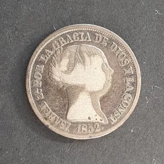 España 2 monedas 2 reales plata Isabel II