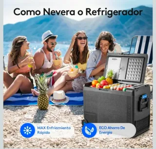 Nevera compresor portátil 58L para camping