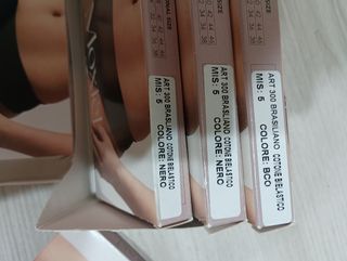 6 Slip Brasiliana Moxiel S Nero/Bianco