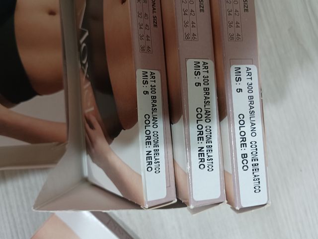 6 Slip Brasiliana Moxiel S Nero/Bianco