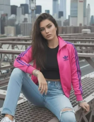 S y XS Chaqueta Adidas Chile 62 Rosa y Morado