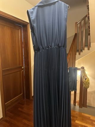 Abito lungo color ottanio