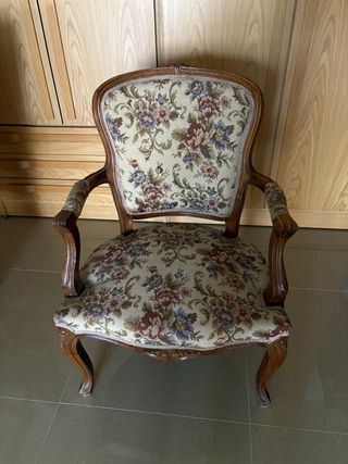 Sillón clásico floral