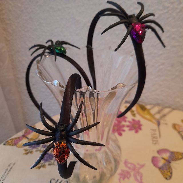 Set di 3 cerchietti a forma di ragno di Halloween