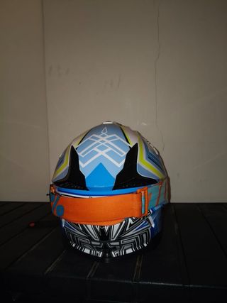 Casco Nava Motocross Gafas Naranja talla XS