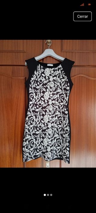 Vestido mujer corto ,negro y blanco Cache-Cache 42