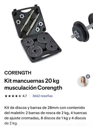 Kit Mancuernas 20kg Corength