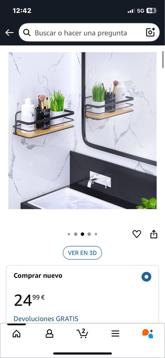 Prateleira de chuveiro Bestdon sem broca. Ref. 57