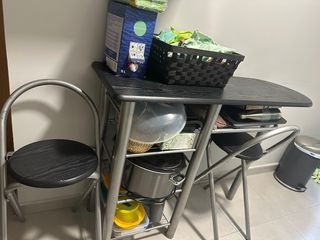 Mesa barra cocina con 2 taburetes