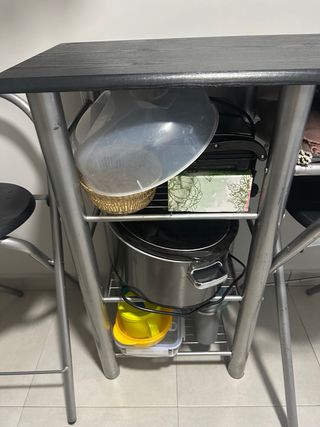 Mesa barra cocina con 2 taburetes