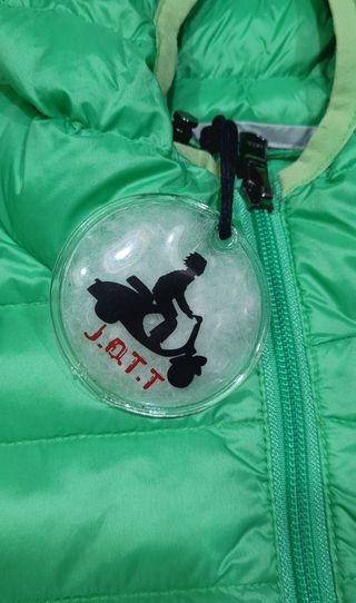 Anorak Jott verde con capucha de niña T10-12años