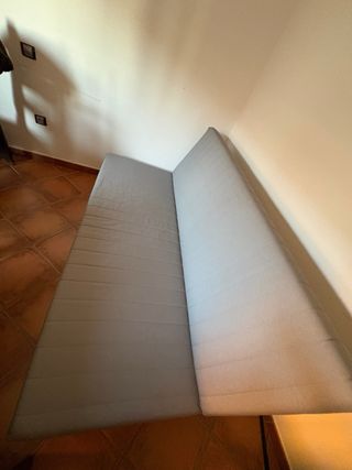 Divano letto in tessuto grigio Ikea