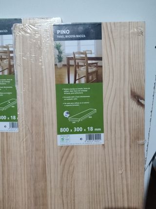Balda de pino macizo 800x300x18mm