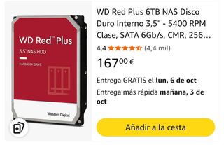 WD Red Plus 6TB NAS HDD 3.5 5400 RPM