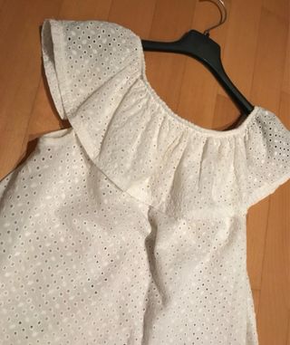 Top pizzo sangallo bianco