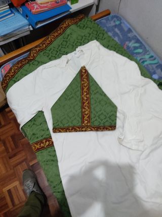 Traje de obispo medieval talla única