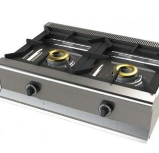COCINA A GAS SOBREMESA DE 2 FUEGOS 8+8 KW