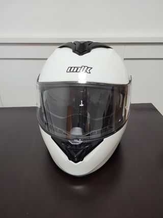 Casco de moto blanco modular con pinlock
