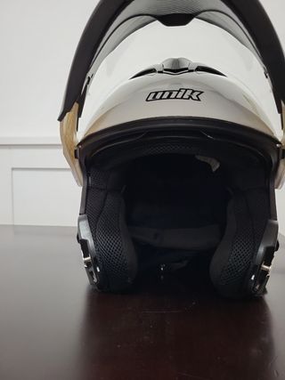 Casco de moto blanco modular con pinlock