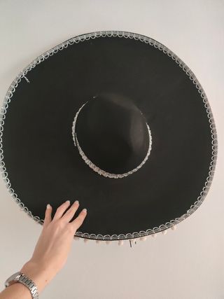 Sombrero Mexicano Negro con Plata