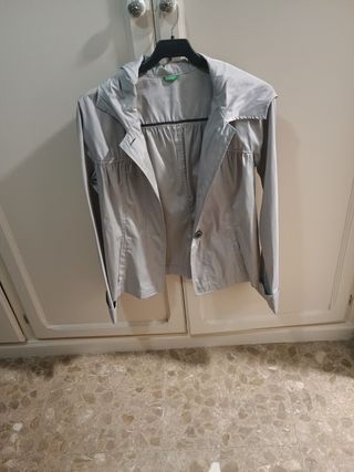 Chaqueta Benetton Gris Talla 42 Mujer