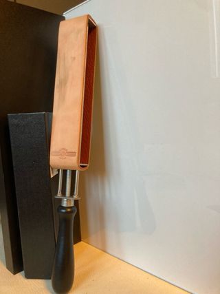 Barbería afilador de navajas de afeitar de cuero