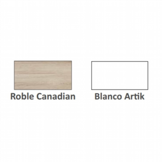 Aparador 3 Puertas. Roble Canadian/Blanco Artik