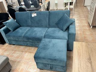 SOFA CAMA 3 PLAZAS + ARCON + PUFF NUEVO