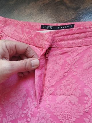 Pantalones Zara Jacquard Rosas