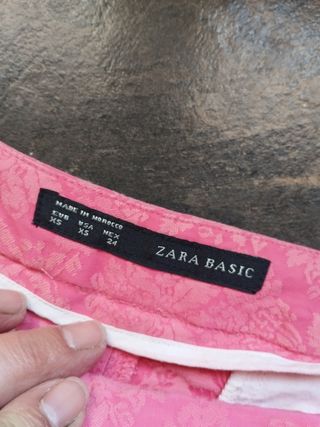 Pantalones Zara Jacquard Rosas