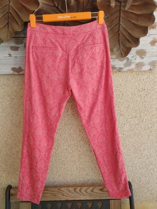 Pantalones Zara Jacquard Rosas