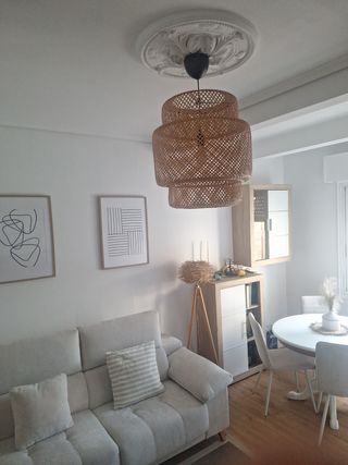 Lámpara 50 cm
 colgante IKEA SINNERLIG bambú