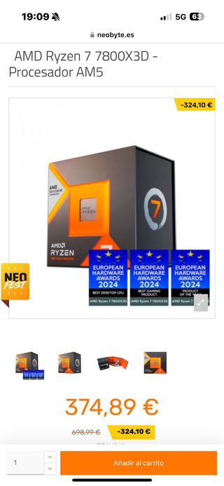 Placa Base ASUS ROG B550-A +Amd 5800x3d + 32GB ram