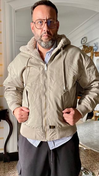 Cazadora reversible beige