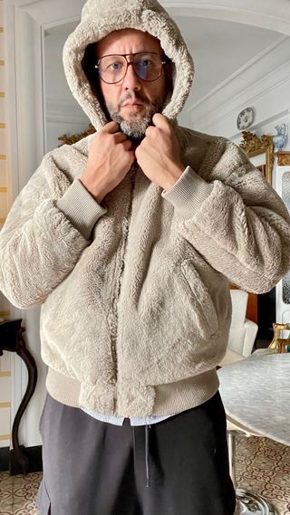Cazadora reversible beige