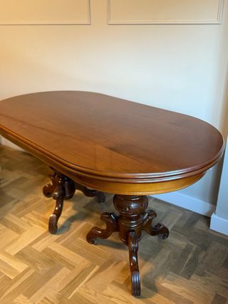 Mesa de comedor extensible de madera