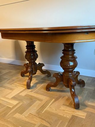 Mesa de comedor extensible de madera