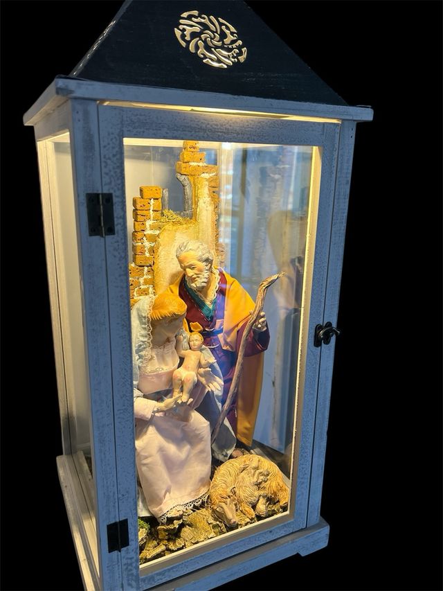 Presepe Napoletano '700 in Lanterna con Luce