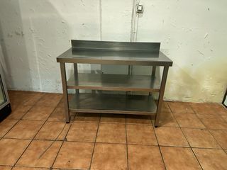Mesa de trabajo acero inoxidable 3 plantas