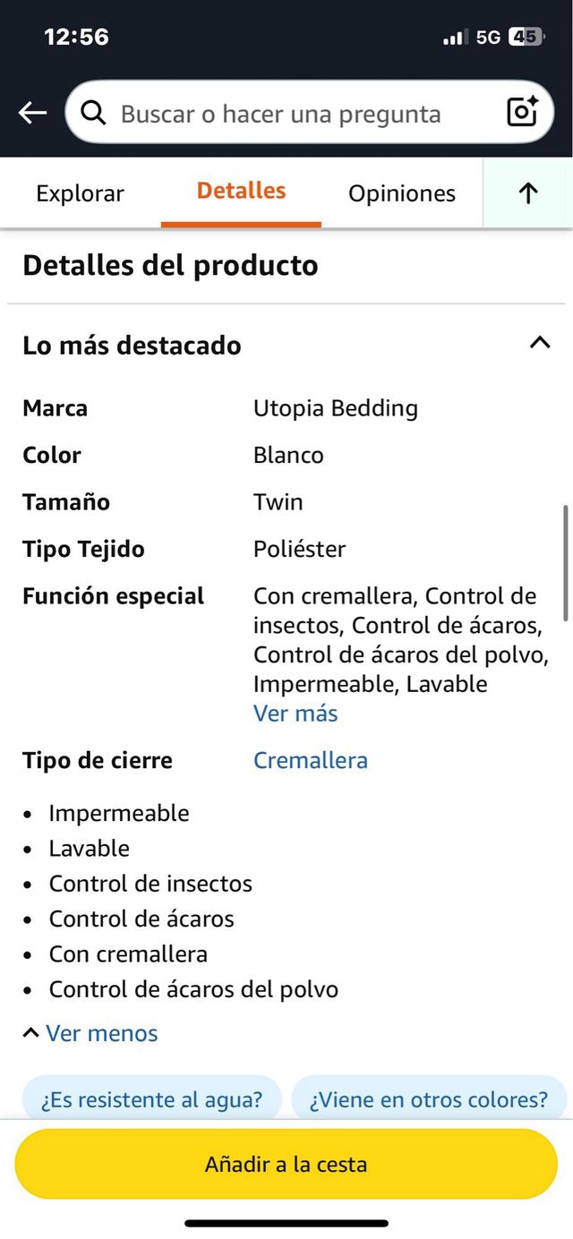Capa de colchão impermeável 150x200. Ref. 64