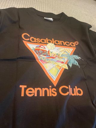 Camiseta Casablanca Tennis Club Talla S Negra