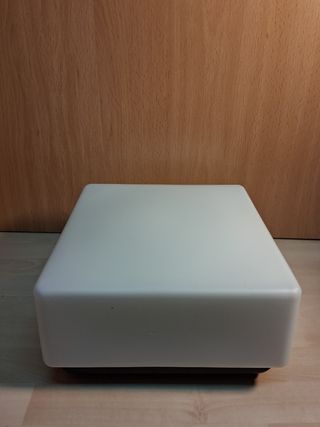 Lámpara Plafón Opalina Blanca antiguo años 60.