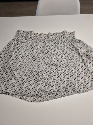 Falda Mango Estampada Blanca y negra