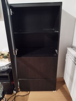 Mueble TV madera y cristal