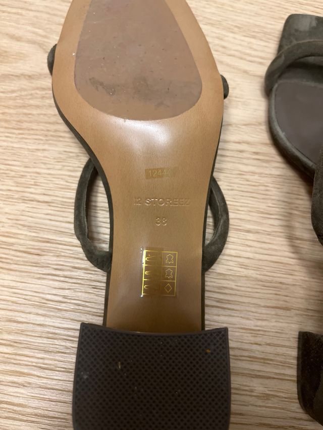 Sandalias de tacón cuadradas