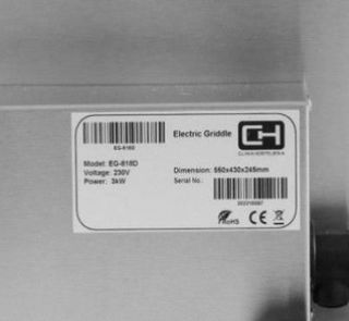 PLANCHA ELÉCTRICA CROMO DURO DE 550X430X245H MM