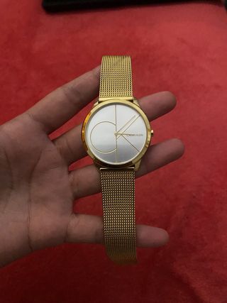 Reloj Calvin Klein Dorado y Blanco