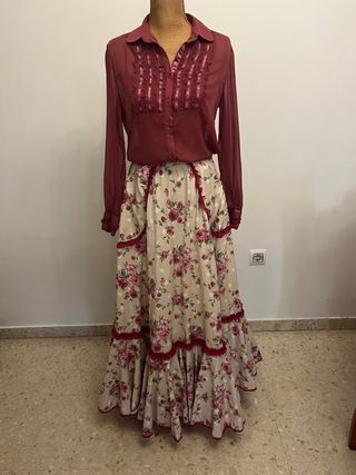 Traje flamenca dos piezas